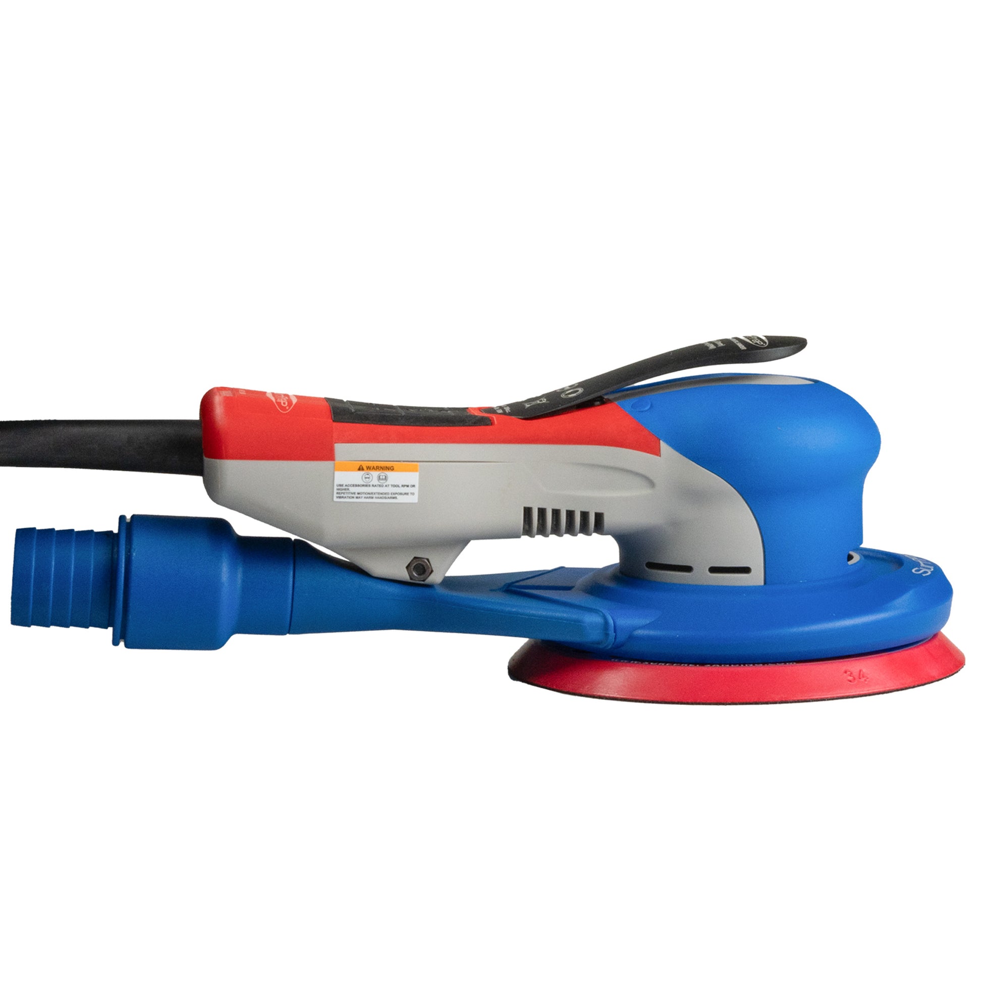 The SurfPrep 6" Gen 2+ Electric Ray Sanders vacuum compatible sander for woodworking and finishing.