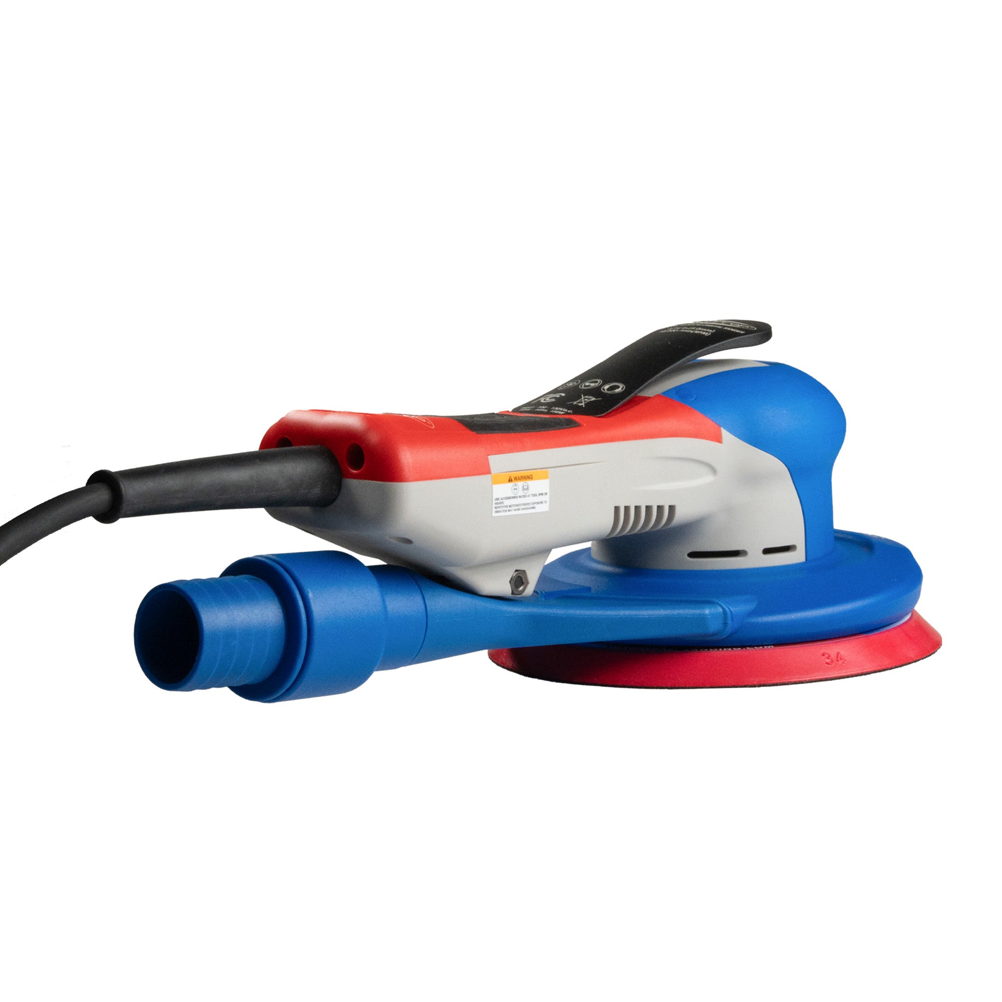 The SurfPrep 6" Gen 2+ Electric Ray Sanders vacuum compatible sander for woodworking and finishing.