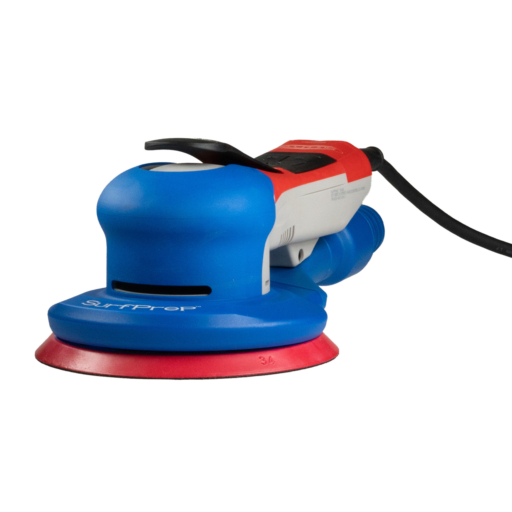 The SurfPrep 6" Gen 2+ Electric Ray Sanders vacuum compatible sander for woodworking and finishing.