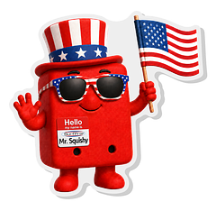 Mr. Squishy 250th America Pin
