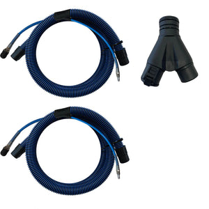 Configuración de manguera de aspiradora para dos usuarios PIV-12 (Lijadora neumática)