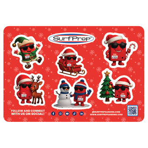 SurfPrep Christmas Sticker Sheet