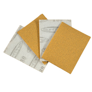Yellow Sandstorm non-vacuum compatible paper abrasive sheets.