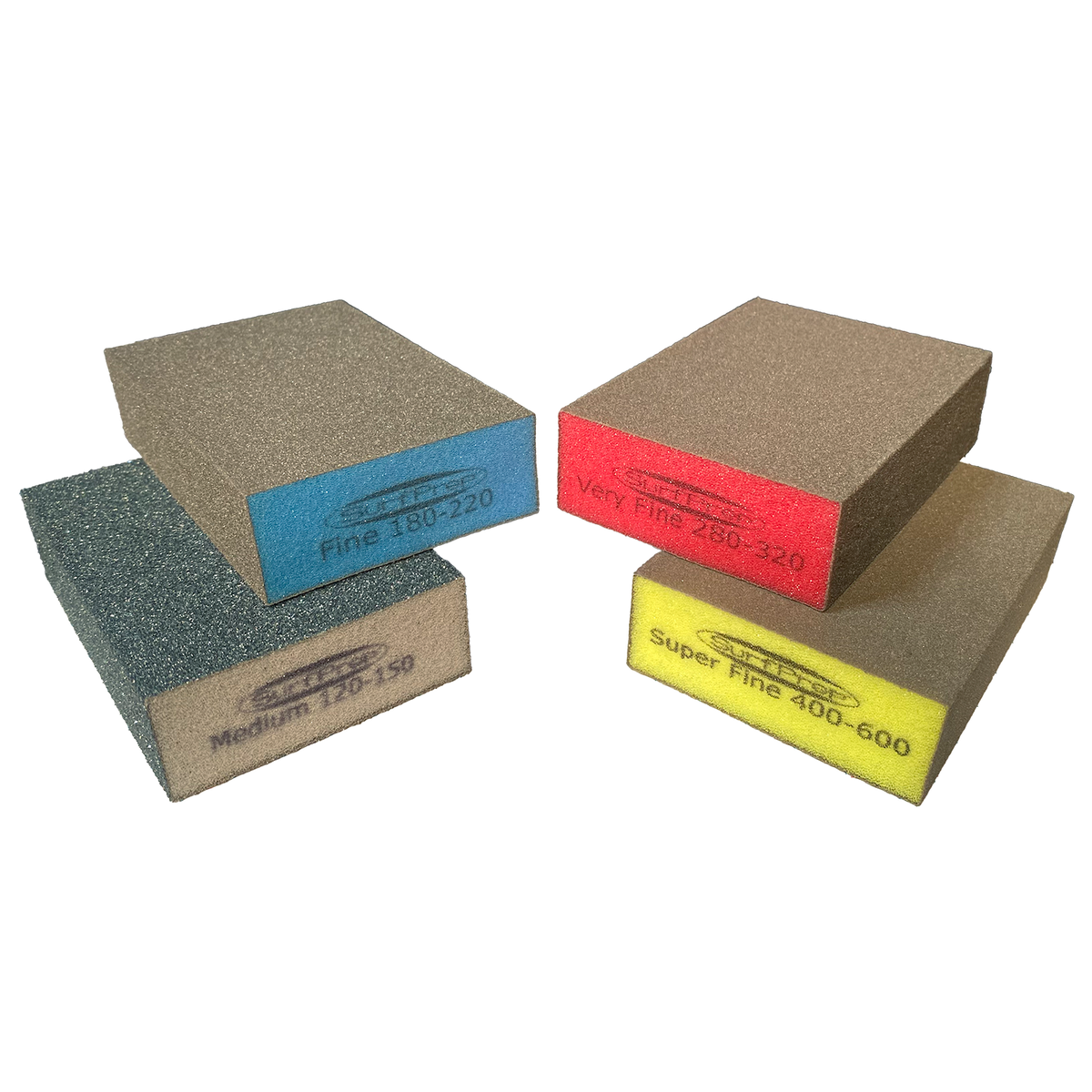 Block Fine File Sanding Sponge Block (Color Coded)
